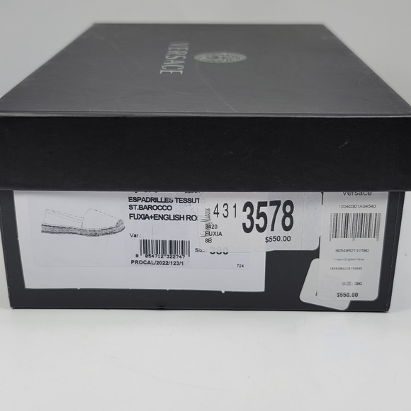 Versace shoes Baroque Printed Slip-On Espadrilles - Stunning size 38 - Picture 9 of 10